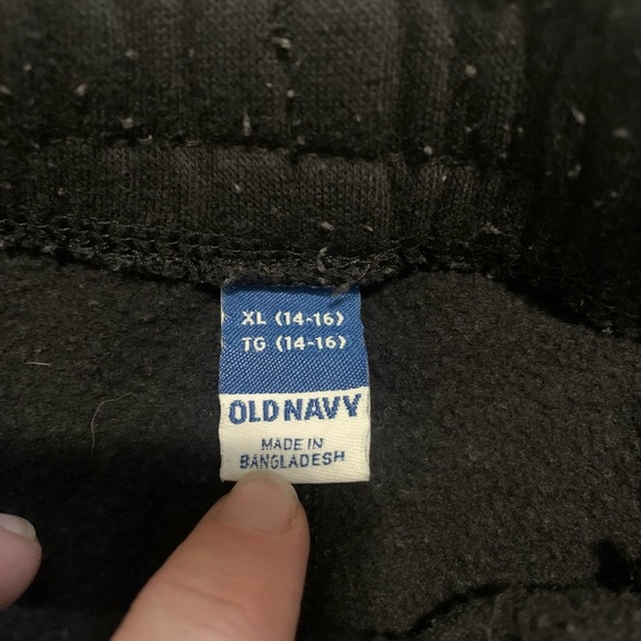 Old Navy Black Fleece Sweatpants XL (14-16) - Picture 3 of 5
